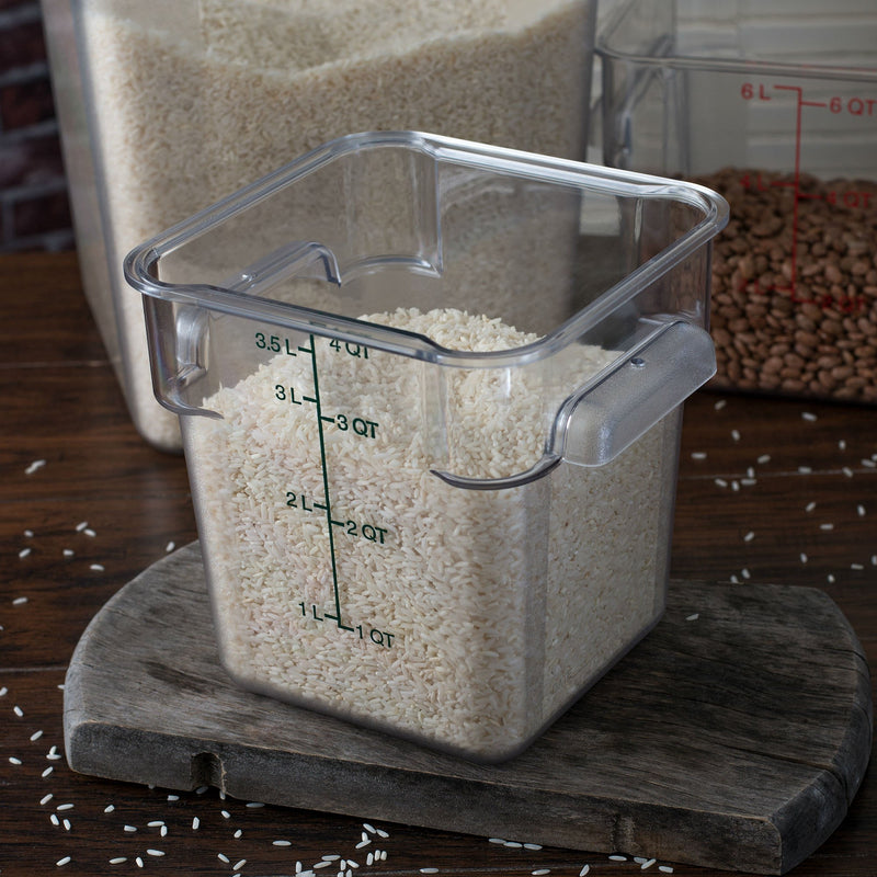 4 Qt Clear Square Food Storage Container (10721-07)