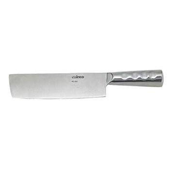Winco KC-501 8" X 2-1/4" Stainless Steel Blade Chinese Cleaver with Steel Handle