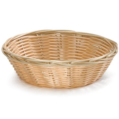Tablecraft 1175W 8.5" Round Natural Handmade Basket