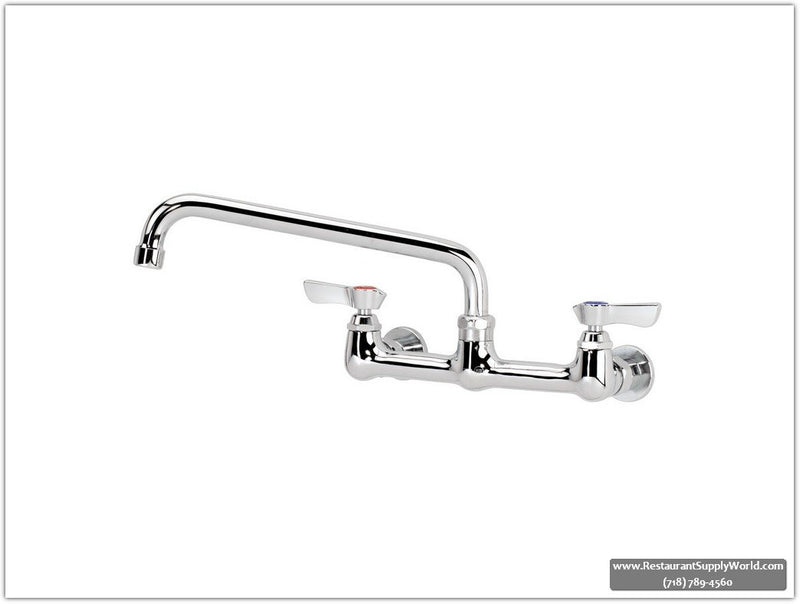 8" Swing Spout, Wall-Mount 8in-Spread Commercial Faucet 8FCT8NY