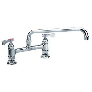 12" Swing Spout, Deck-Mount Commercial Kitchen Sink Faucet HFC-12D