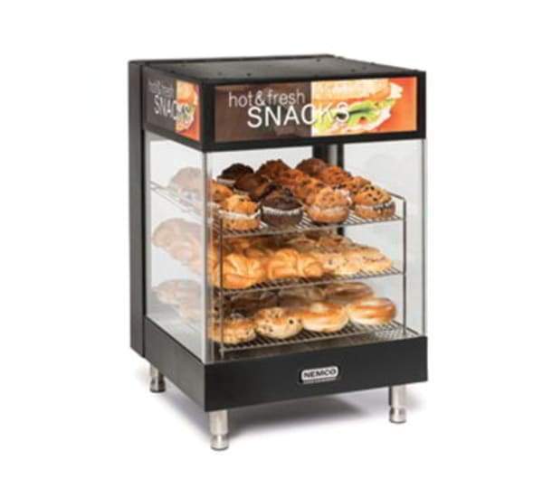 Nemco 6424 22" Full Service Countertop Heated Display Case - (3) Shelves, 120v [Usually ships within 1 - 3 business days]