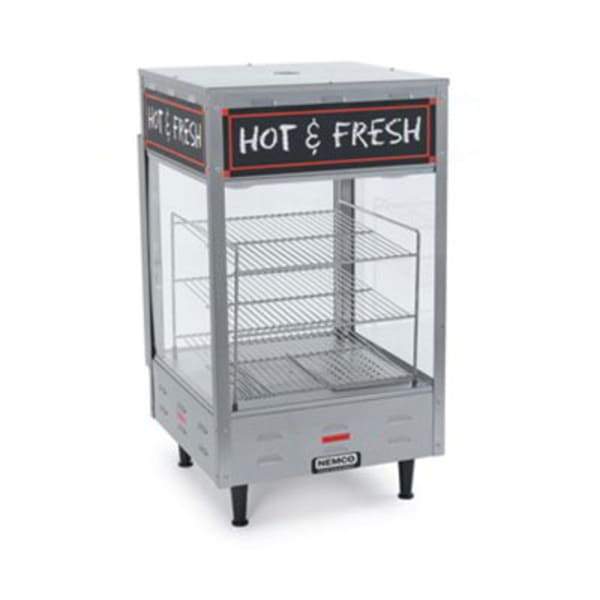 Nemco 6455-2 22 1/4" Self Service Countertop Heated Display Case - (3) Shelves, 120v [Usually ships within 1 - 3 business days]