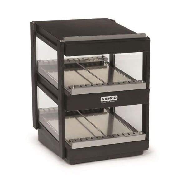 Nemco 6480-18S-B 18" Self Service Countertop Heated Display Shelf - (2) Shelves, 120v [Usually ships within 4 - 8 business days]
