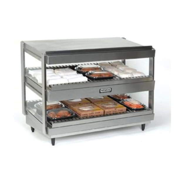 Nemco 6480-24S 24" Self Service Countertop Heated Display Shelf - (2) Shelves, 120v [Usually ships within 4 - 8 business days]