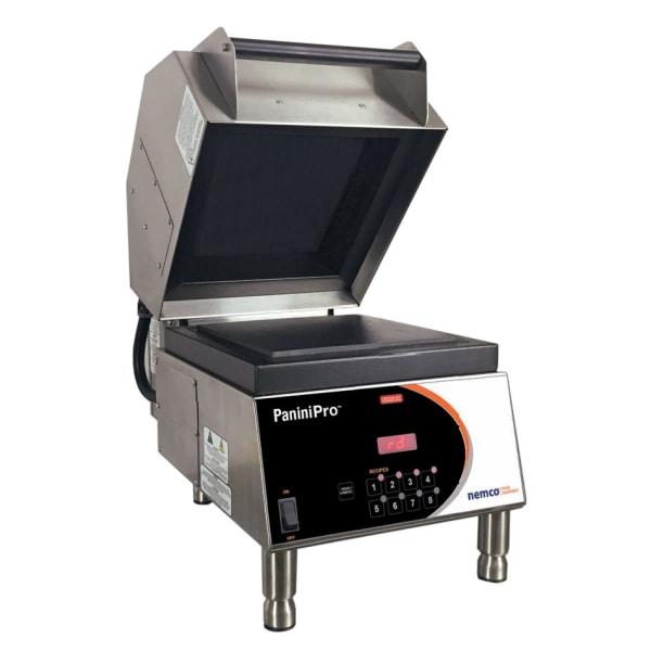 Nemco 6900-240-FF Single Commercial Panini Press w/ Aluminum Smooth Plates, 240v/1ph [Usually ships within 1 - 3 business days]