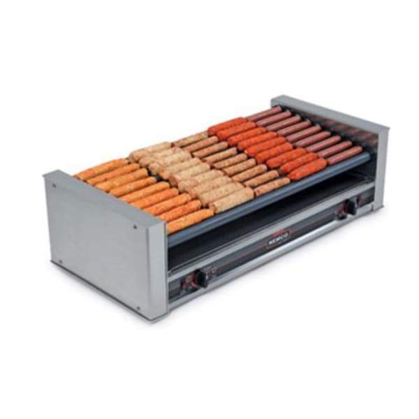 Nemco 8027SX-SLT-220 27 Hot Dog Roller Grill - Slanted Top, 220v [Usually ships within 1 - 3 business days]
