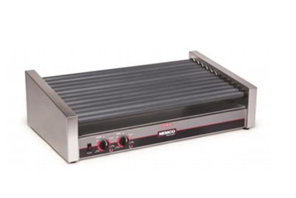 Nemco 8033SX-SLT 55 Hot Dog Roller Grill - Slanted Top, 120v [Usually ships within 1 - 3 business days]