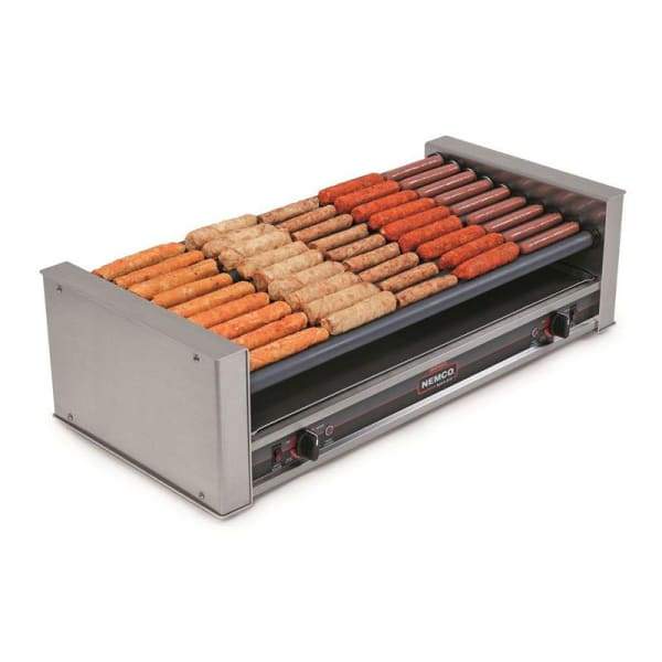 Nemco 8045SXW-SLT 45 Hot Dog Roller Grill - Slanted Top, 120v [Usually ships within 1 - 3 business days]