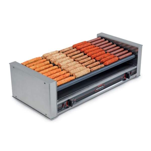 Nemco 8045W-SLT 45 Hot Dog Roller Grill - Slanted Top, 120v [Usually ships within 1 - 3 business days]