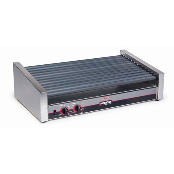 Nemco 8055SX-SLT 55 Hot Dog Roller Grill - Slanted Top, 120v [Usually ships within 1 - 3 business days]
