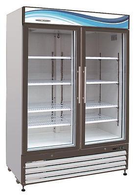ServWare GR-48 glass 2 door refrigerator merchandiser