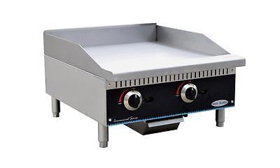ServWare SMG-24 24" manual gas griddle