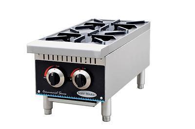 ServWare SHP-12 two burner 12" gas hot plate
