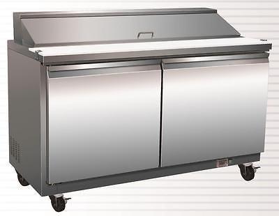 ServWare SP60-8 8 pan 60" refrigerated sandwich prep table