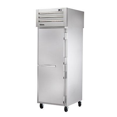 True One-Section One Stainless Steel Front & Rear Door Pass-Thru Heated Cabinet
