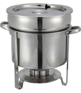 Winco 207 7 Quart Stainless Steel Soup Warmer