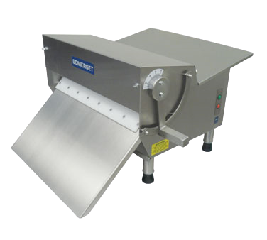Somerset Fondant Dough Sheeter W/ Tray Countertop 30" Synthetic Rollers 500-600 Pieces/hr Manual Stainless Steel