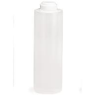 Tablecraft 2124C-1 24 Oz Hinged Clear Squeeze Bottle
