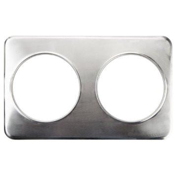 Winco ADP-808 Stainless Steel Adaptor Plates with Two 8-3/8" Holes