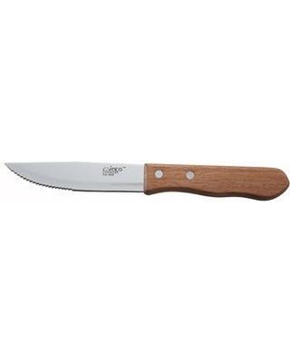 Winco KB-30W Heavy Duty Point-Dip Steak Knives with Wood Handle