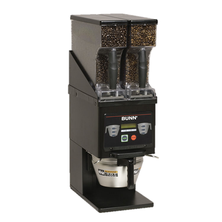 BUNN Coffee Grinder Dual 6 lbs. Removable Hopper Black Stainless