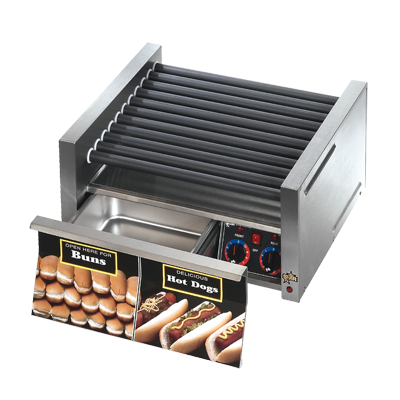 Star Stainless Steel Electronic Controls Hot Dog Grill With 30 Hot Dogs & 32 Buns Capacity