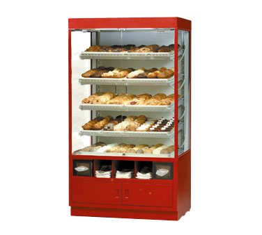 Federal Industries Specialty Display Non-Refrigerated Self-Serve Full Pan Bakery Case, 42"W x 30"D x 76”H, White Or Black Finish