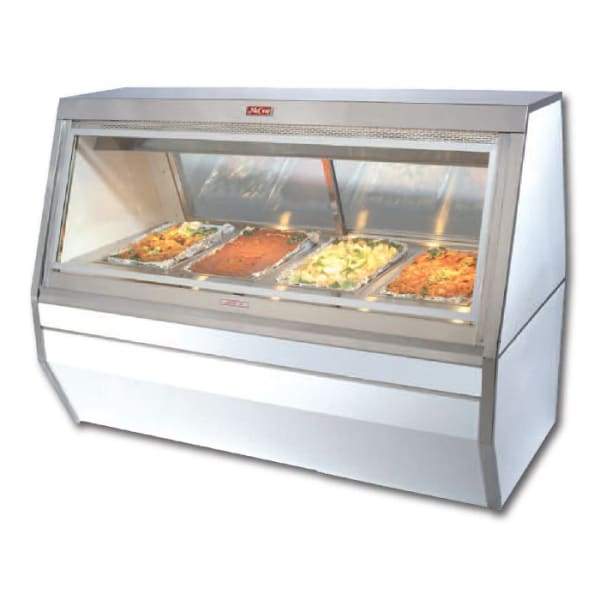 Howard McCray CHS35-8 95" Full Service Hot Food Display - Straight Glass, 120-208v/1ph, White [Extended Lead Time 14+ days]