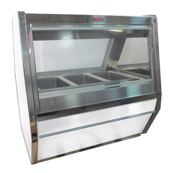Howard McCray CHS40E-8 100.5" Full Service Hot Food Display - Straight Glass, 120-208v/1ph, White [Extended Lead Time 14+ days]