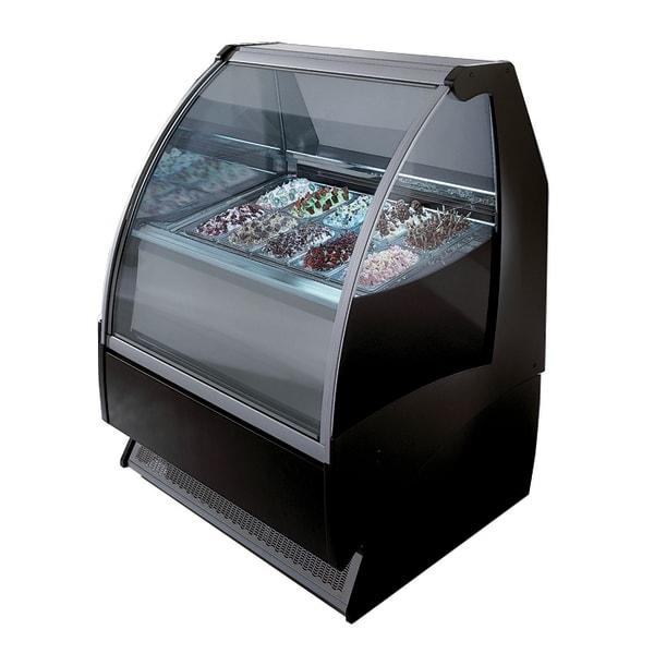 Howard McCray ITA-G22-54-80-4P 80 1/4" Stand Alone Gelato Dipping Cabinet w/ 22 Pan Capacity - White, 220v/1ph [Extended Lead Time 14+ days]