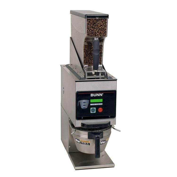 BUNN 40700.0001 Weight Driven Grinder Portion Controls Front Loading 6 Lbs. Per Removable Hopper 3 Batch Sizes Stainless