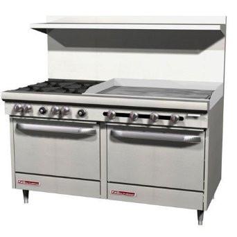 Southbend S60DD-3G S-Series 60" 4 Burners and 36" Griddle and 2 Standard Oven