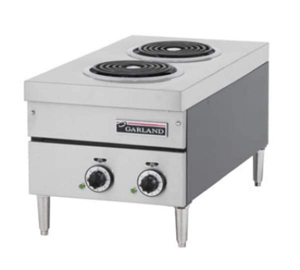 Garland E24-12H 15" Electric Hotplate w/ (2) Burners & Infinite Controls, 208v/3ph [Extended Lead Time 14+ days]