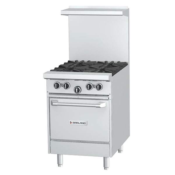 Garland G24-4L 24" 4 Burner Gas Range w/ Space Saver Oven, Liquid Propane [Extended Lead Time 14+ days]