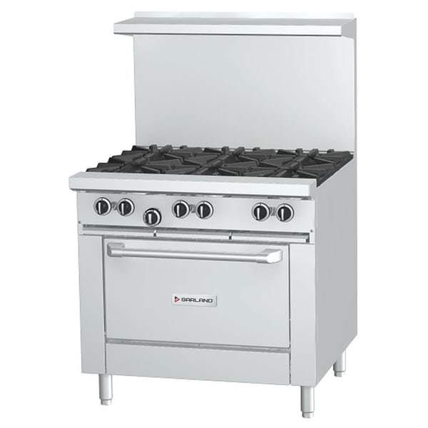 Garland G36-6R 36" 6 Burner Gas Range w/ Standard Oven, Natural Gas [Usually ships within 1 - 3 business days]