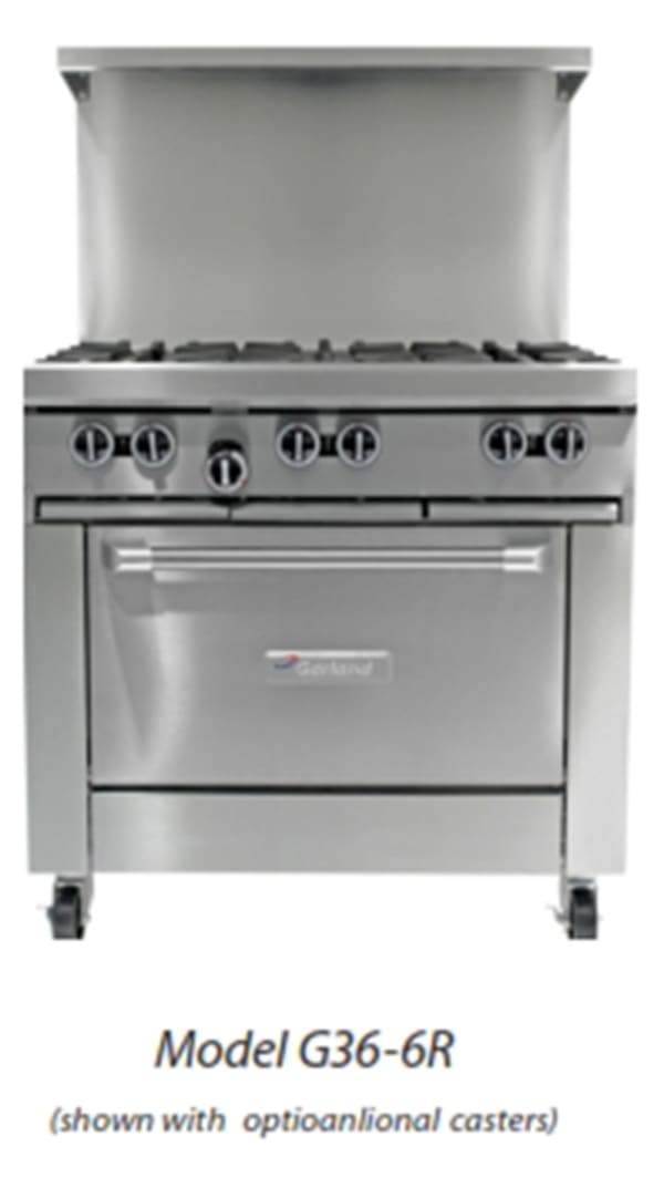 Garland G36-G36R 36" Gas Range w/ Full Griddle & Standard Oven, Liquid Propane [Extended Lead Time 14+ days]