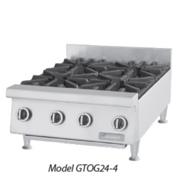 Garland GTOG12-2 12" Gas Hotplate w/ (2) Burners & Manual Controls, Liquid Propane [Extended Lead Time 14+ days]