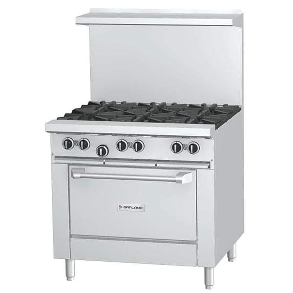 Garland U36-6R 36" 6 Burner Gas Range w/ Standard Oven, Natural Gas [Usually ships within 1 - 3 business days]