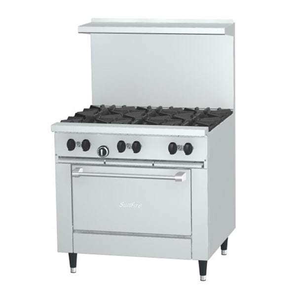 Garland X36-6R 36" 6 Burner Sunfire Gas Range w/ Standard Oven, Natural Gas [Usually ships within 1 - 3 business days]