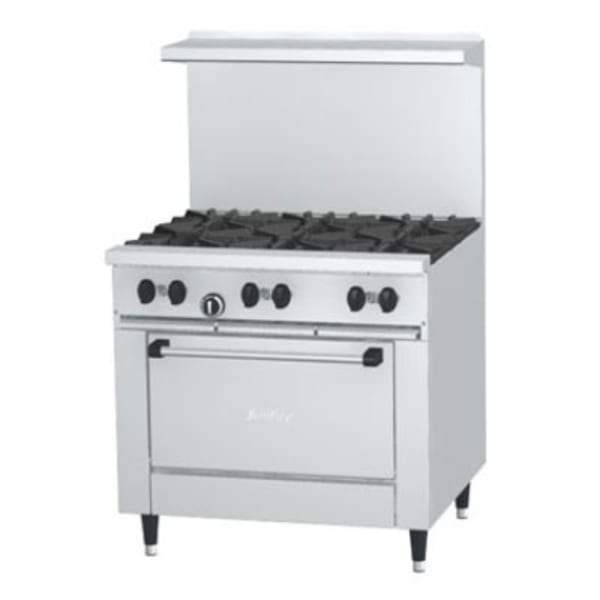 Garland X36-6S 36" 6 Burner Sunfire Gas Range w/ Storage Base, Natural Gas [Extended Lead Time 14+ days]