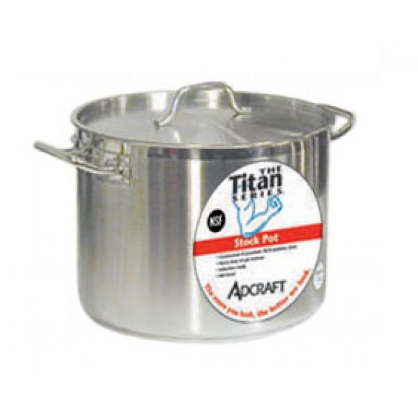 Adcraft SSP-24 24 Qt Stainless Steel Titan Series Stock Pot With Cover
