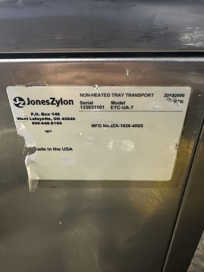 JonesZylon USED Food Warmer ETC-UA-7 Enclosed non-heated & non-insulated Cabinet