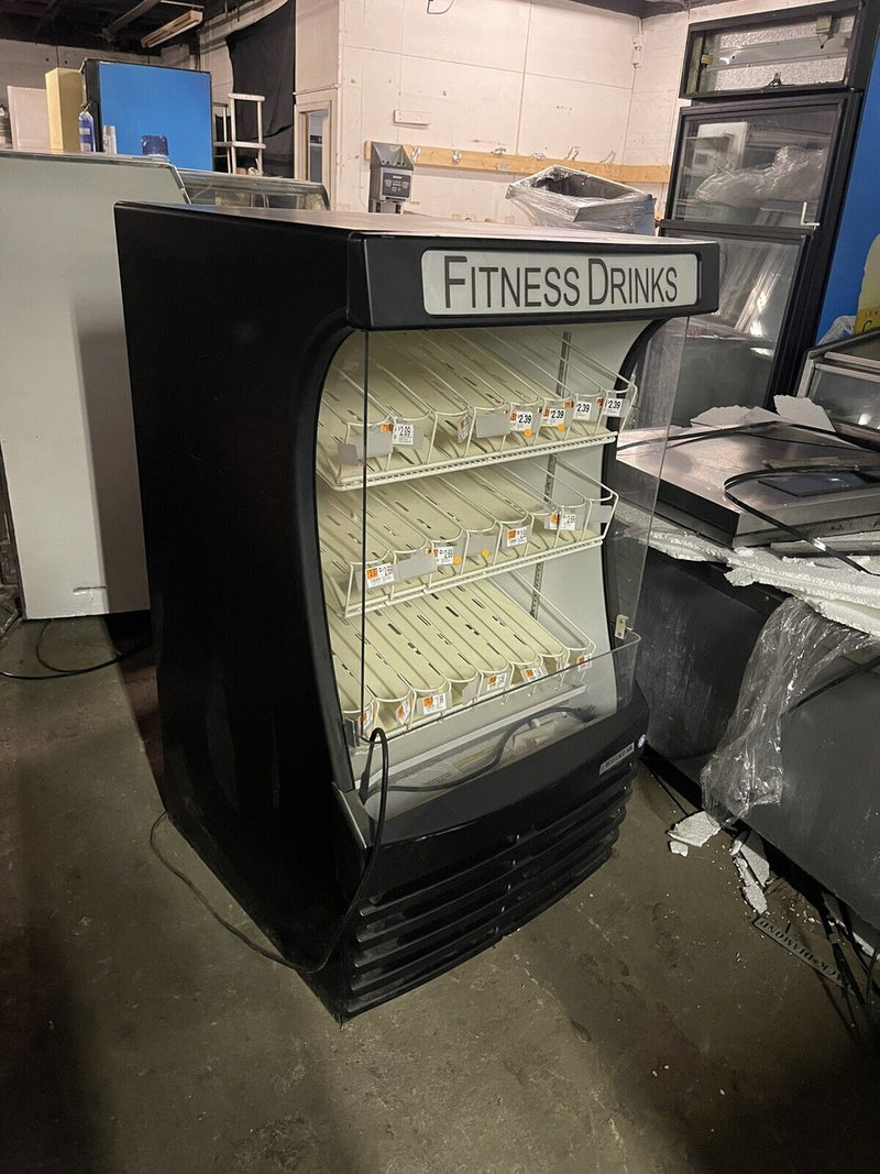 BEVERAGE AIR BZ13-1-W 30” BLACK OPEN AIR REFRIGERATED DISPLAY CASE GRAB AND GO