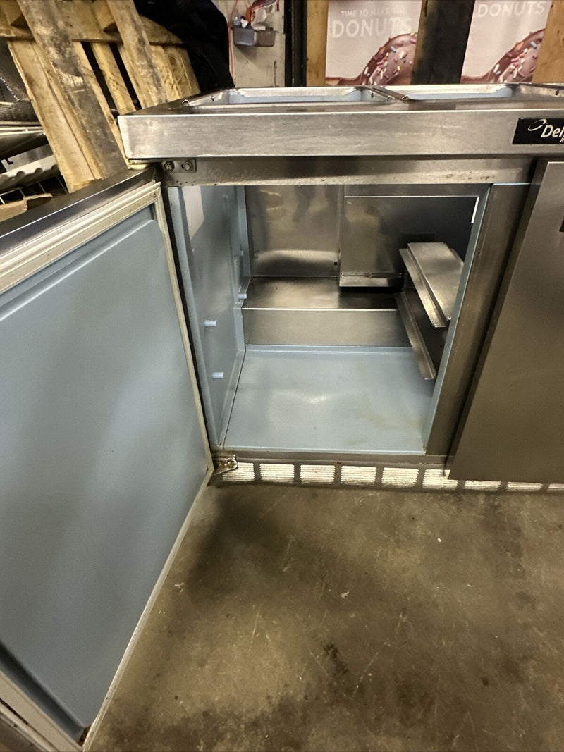 DELFIELD 48” USED COMMERCIAL SANDWICH UNIT COOLER PREP TABLE