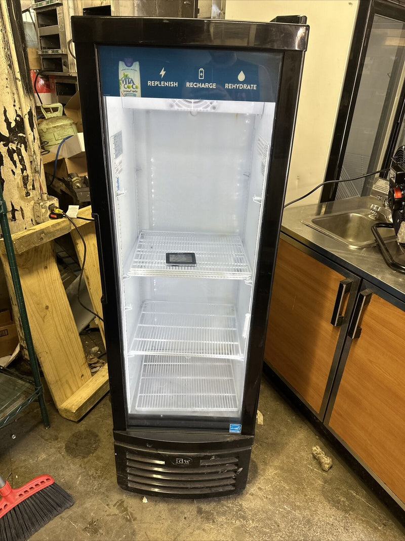 IDW G-9 N334B Upright Glass Refrigerator Cooler Refrigerator Used