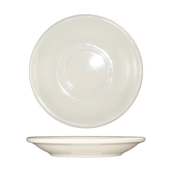 ITI RO-36 5-3/16" Roma American White A.D. Saucer With Rolled Edging