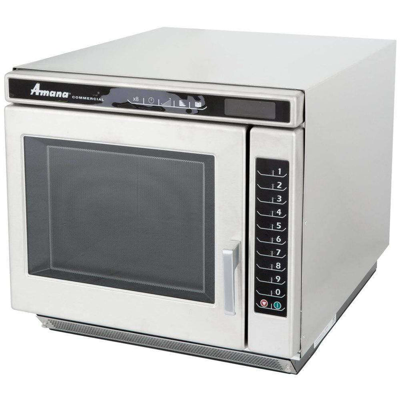 Amana RC17S2 Heavy Duty Stainless Steel Commercial Microwave Oven with Push Button Controls - 208/240V, 1700W