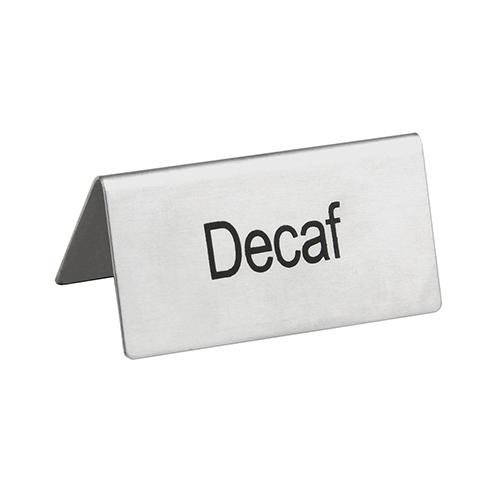 Update TS-DEC Stainless Steel Decaf Tent Sign