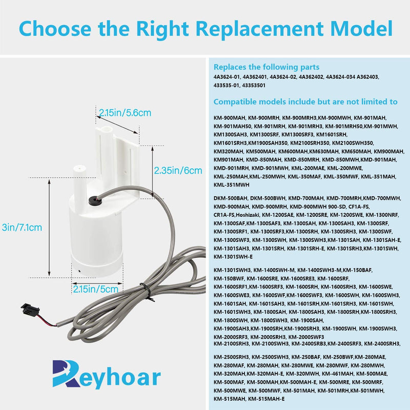 4A3624-03 Float Switch Replacement Part for Hoshizaki Ice Machines by Rayhoor - Replaces 4A3624-01 4A362401 4A3624-02 4A362402 4A3624-03 4A362403 433535-01 43353501